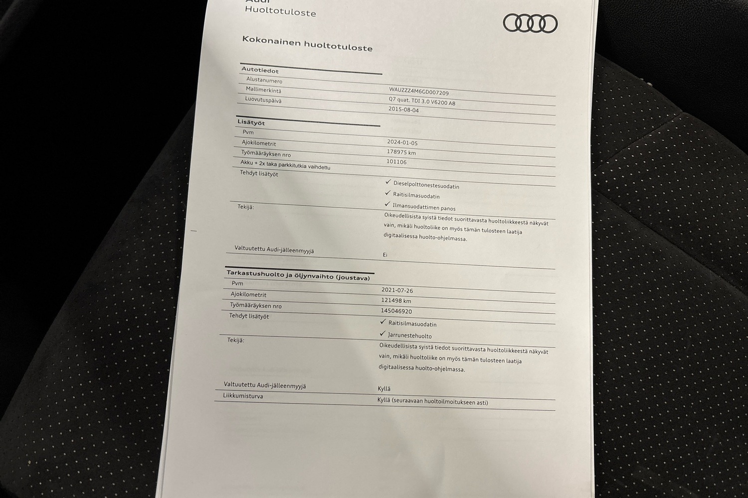 Audi Q7 vaihtoauto