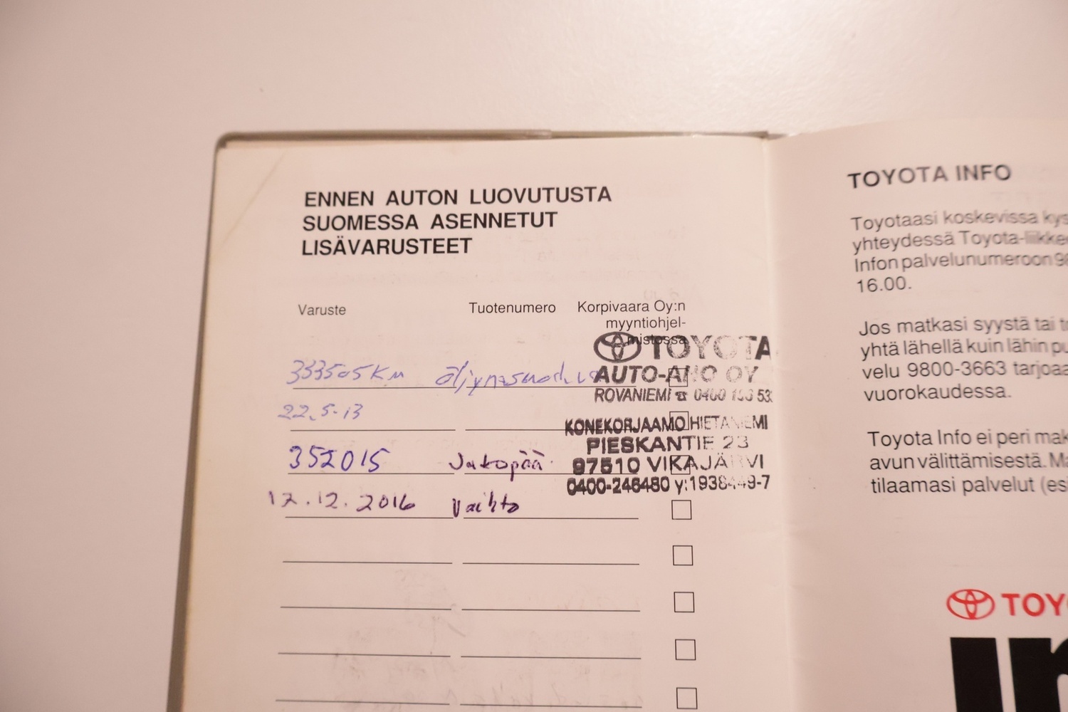 Toyota Corolla vaihtoauto