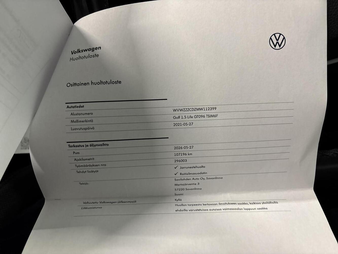 Volkswagen Golf vaihtoauto