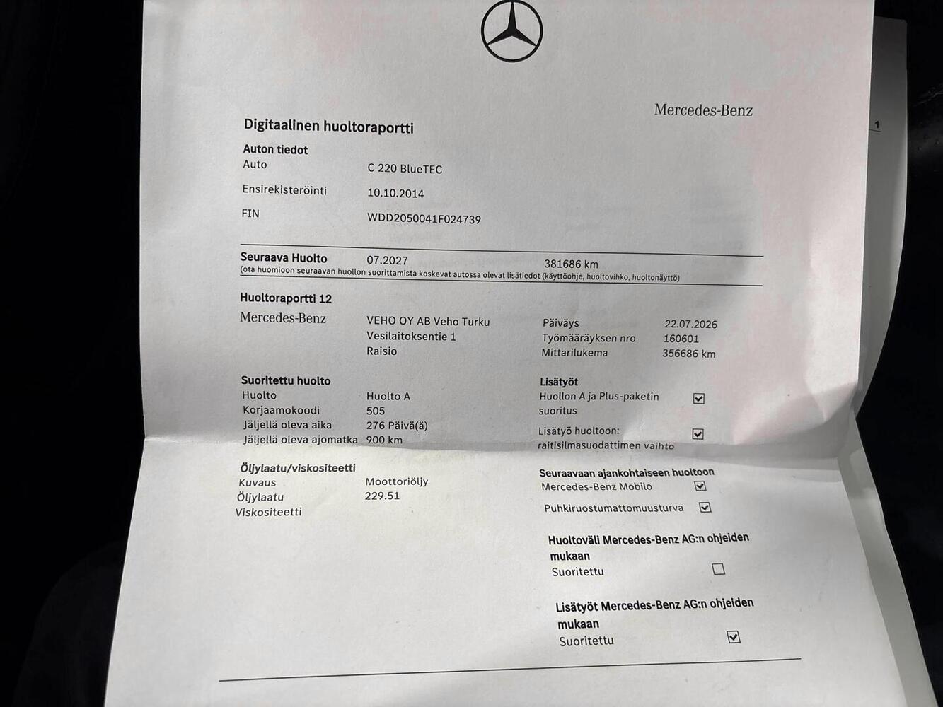 Mercedes-Benz C vaihtoauto