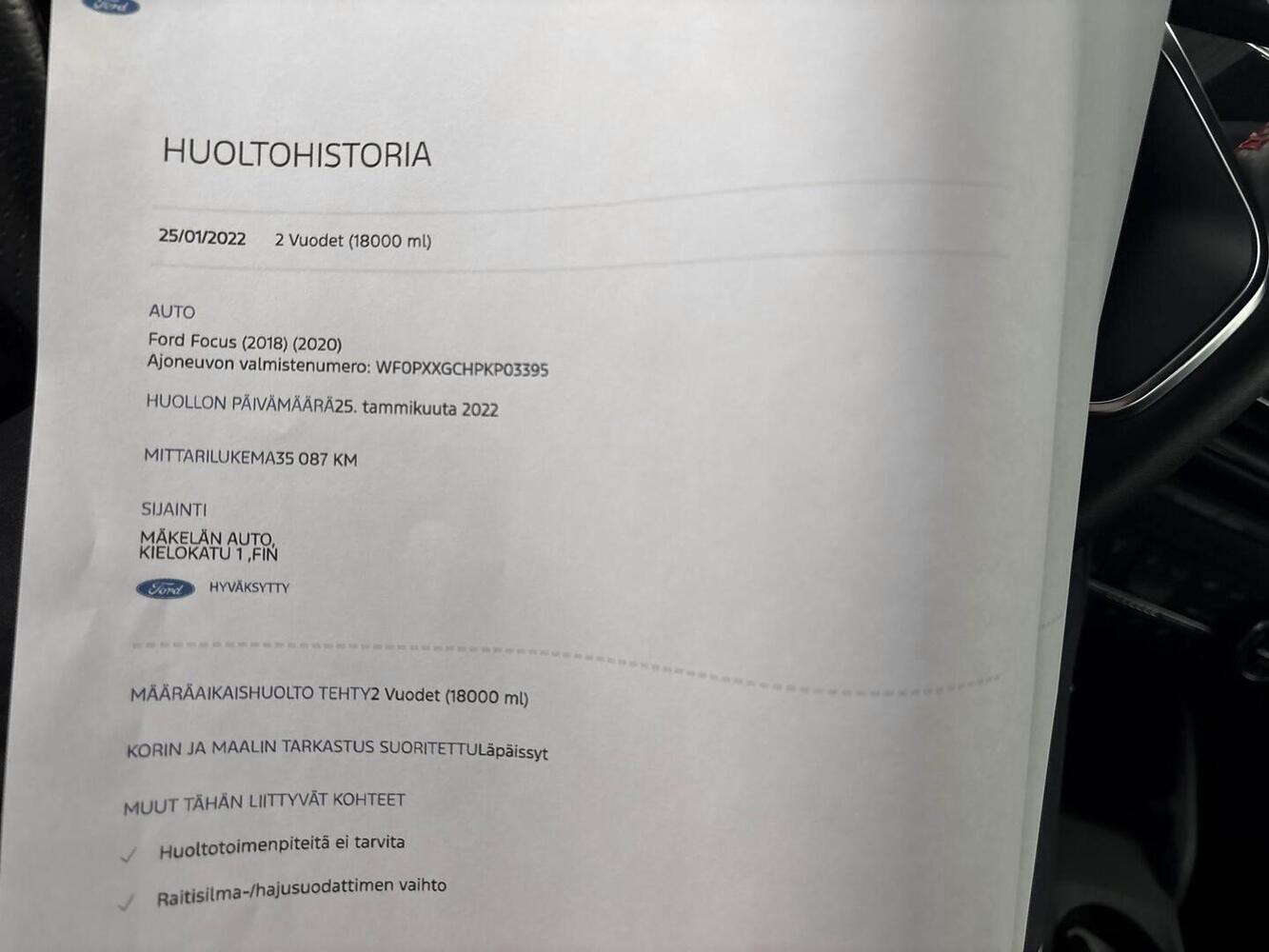Ford Focus vaihtoauto