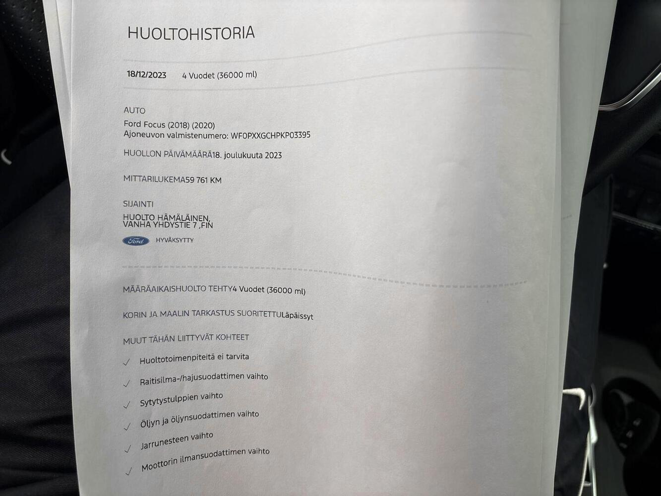 Ford Focus vaihtoauto