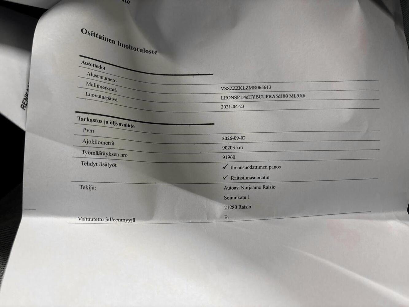 Cupra Leon Sportstourer vaihtoauto