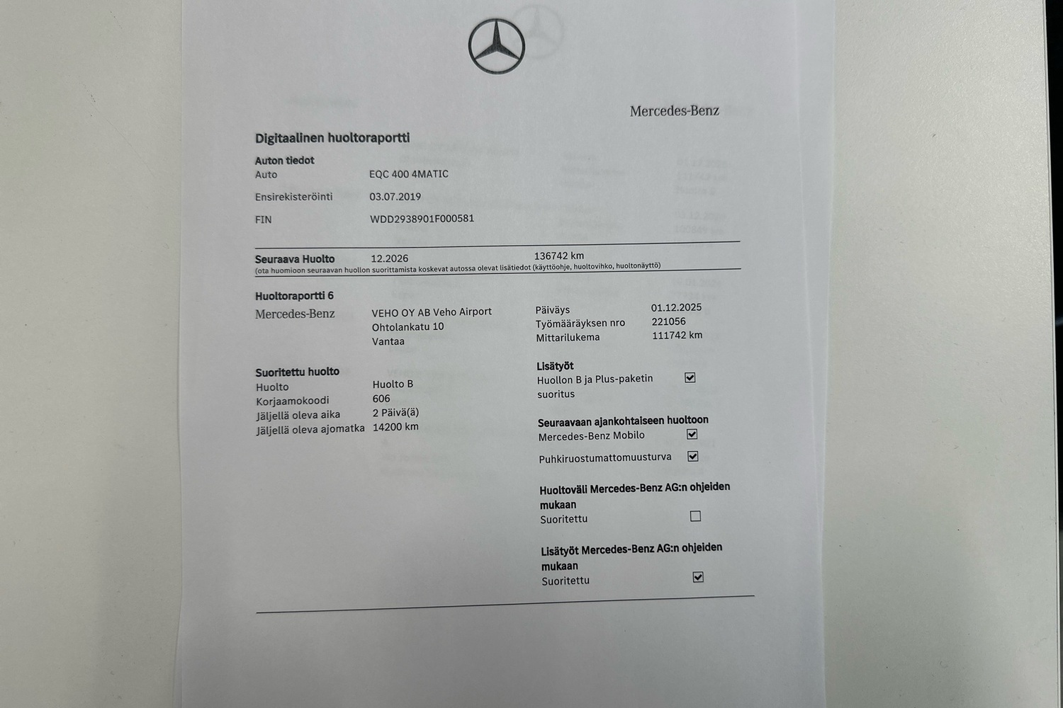 Mercedes-Benz EQC vaihtoauto