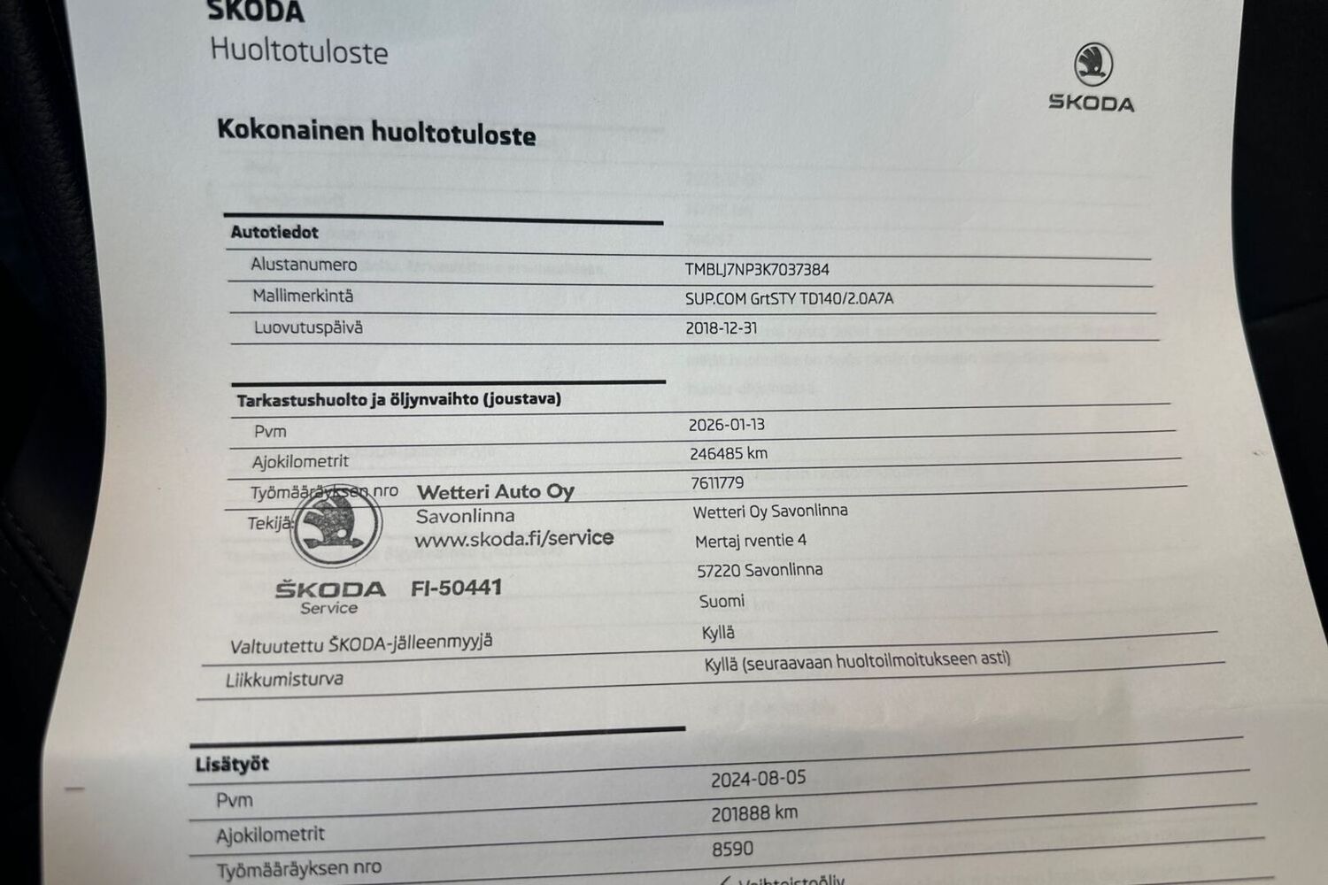 Skoda Superb vaihtoauto