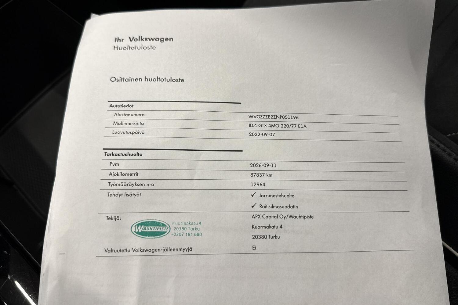 Volkswagen ID.4 vaihtoauto