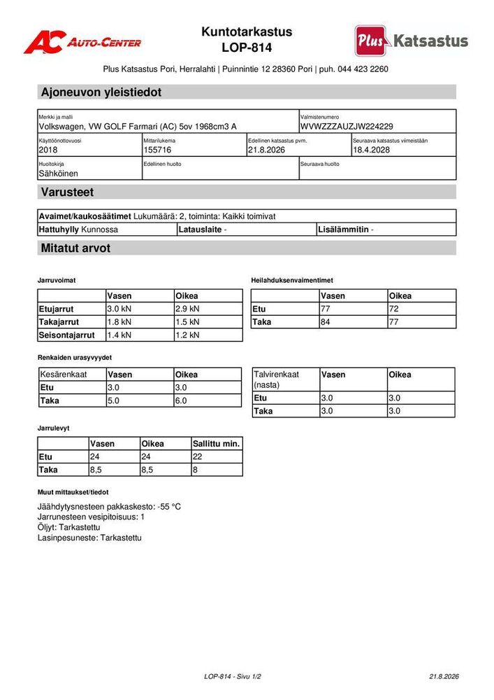 Volkswagen Golf vaihtoauto