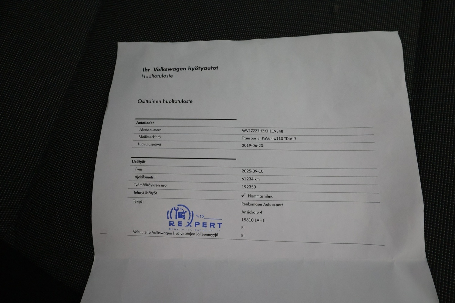 Volkswagen Transporter vaihtoauto