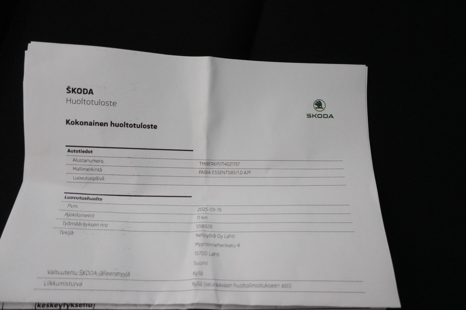 Skoda Fabia vaihtoauto