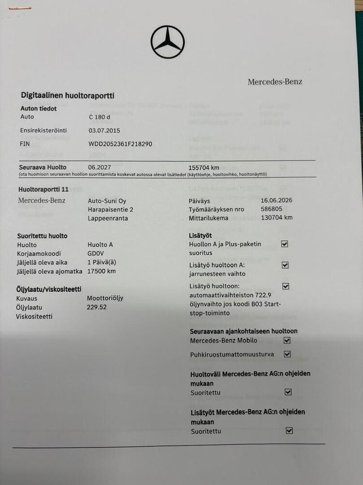 Mercedes-Benz C vaihtoauto