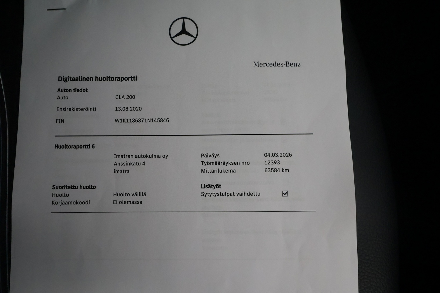 Mercedes-Benz CLA-sarja vaihtoauto