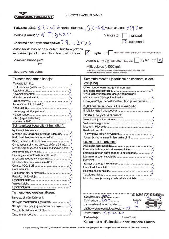 Volkswagen Tiguan vaihtoauto
