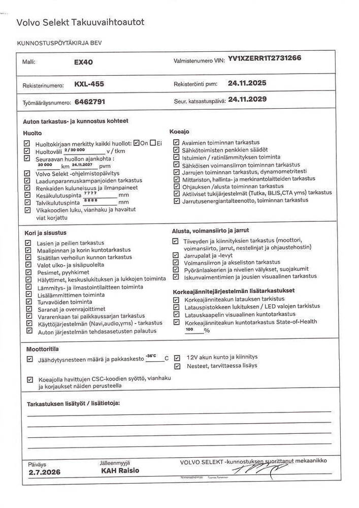 Volvo EX40 vaihtoauto