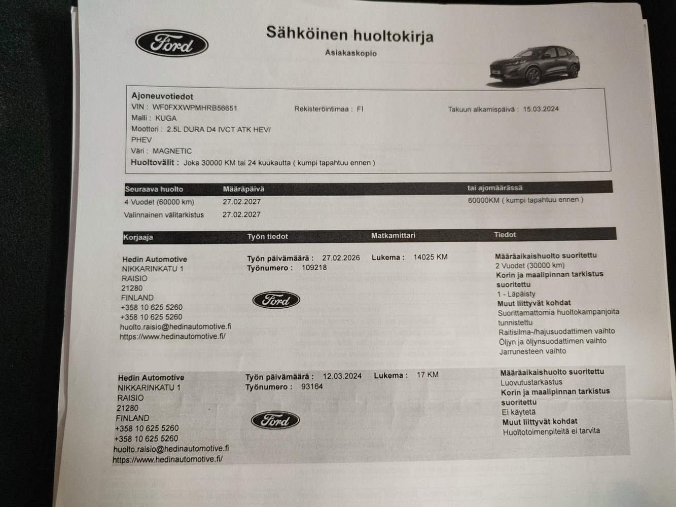 Ford Kuga vaihtoauto
