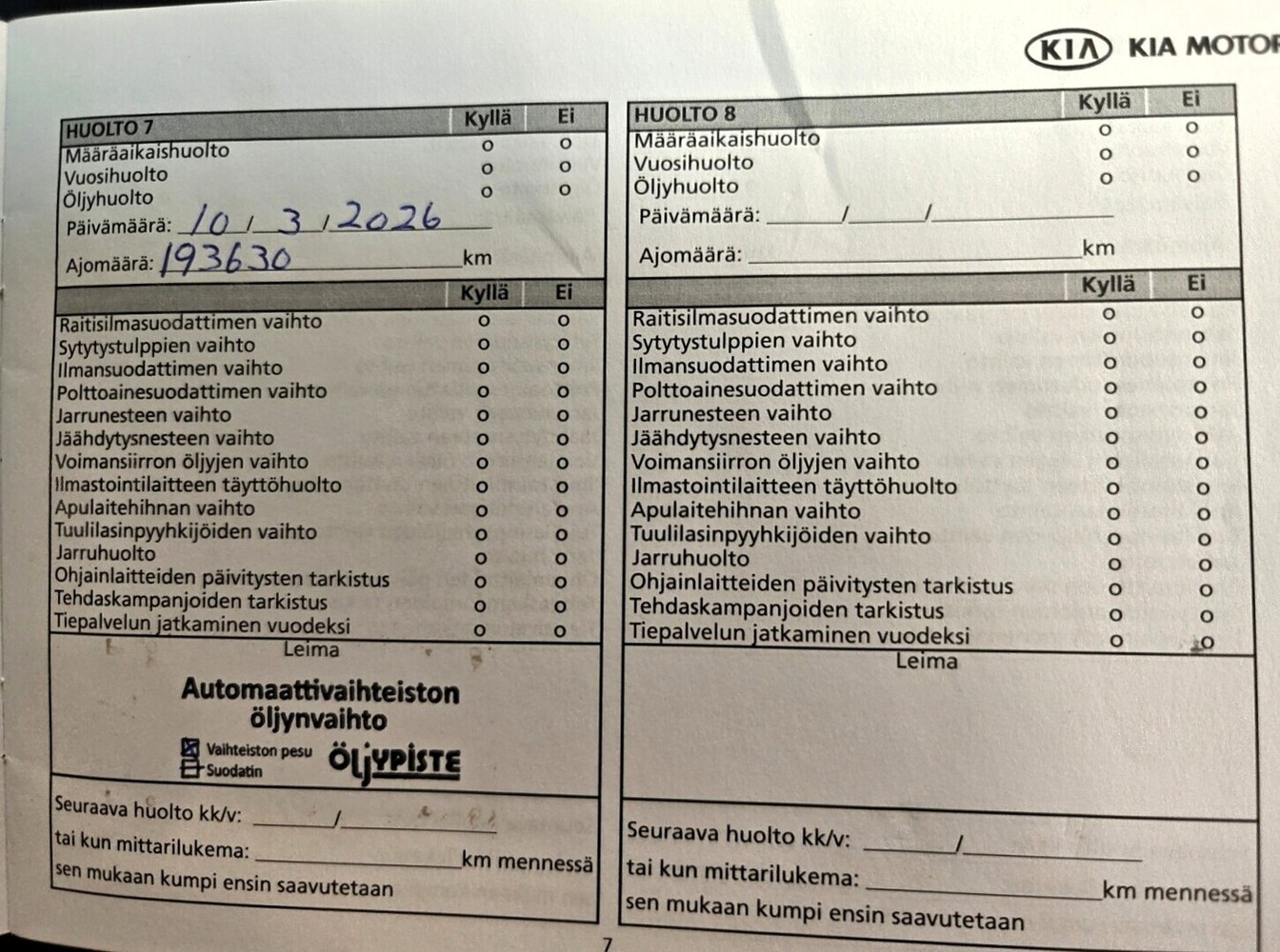 Kia Sorento vaihtoauto