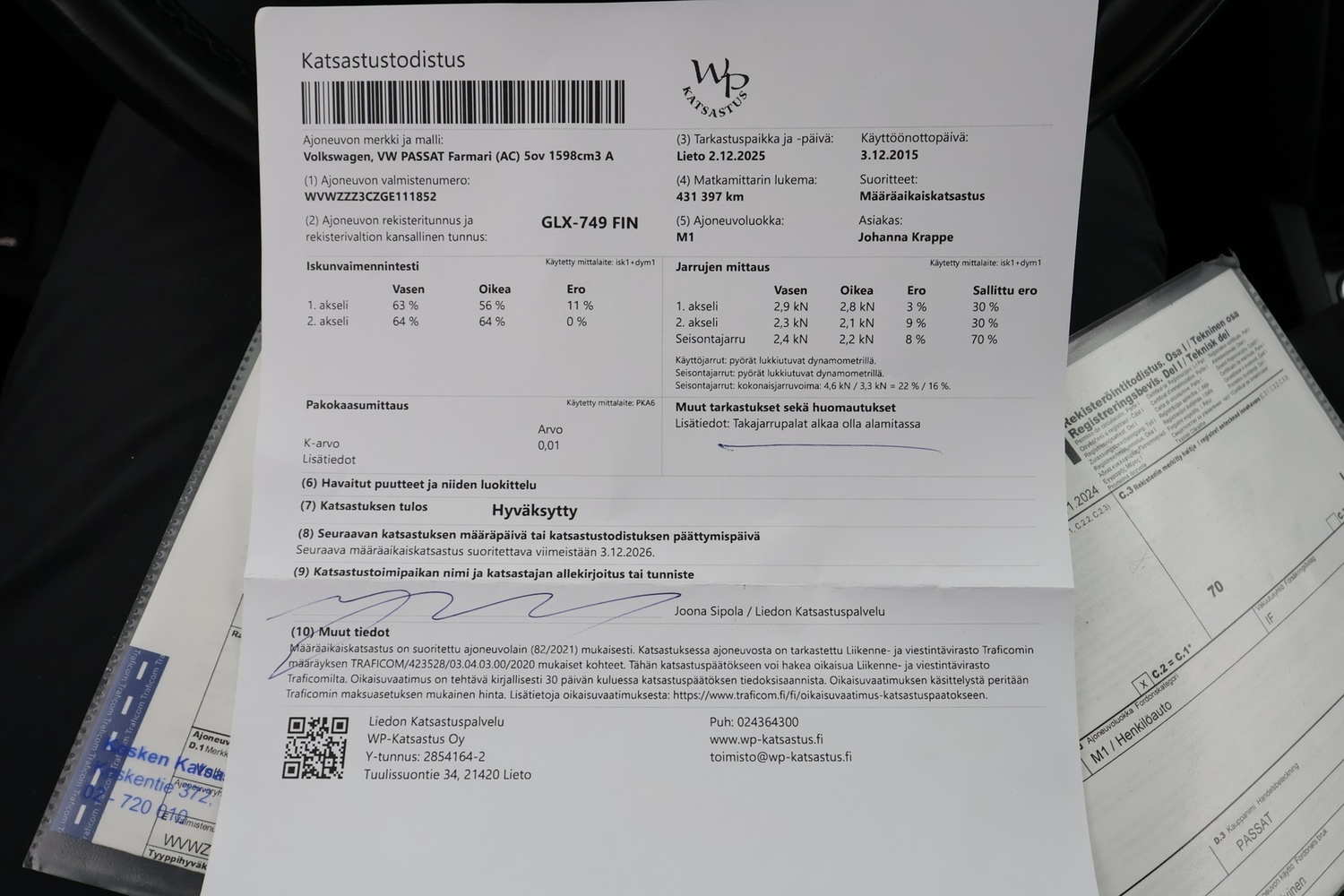Volkswagen Passat vaihtoauto