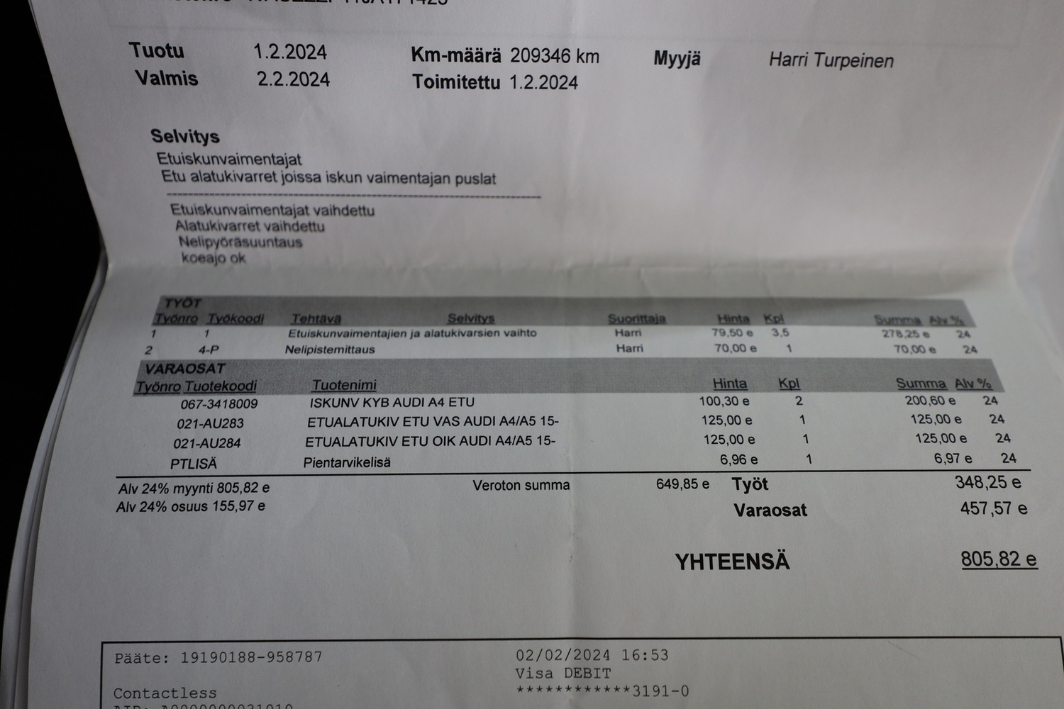 Audi A4 vaihtoauto