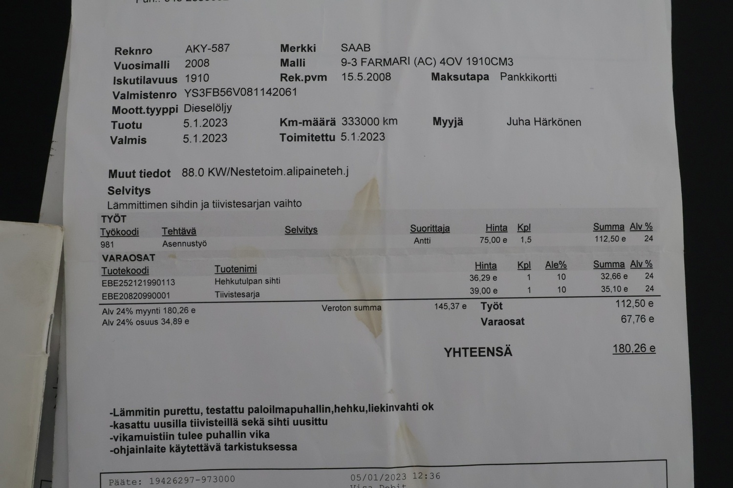 Saab 9-3 vaihtoauto
