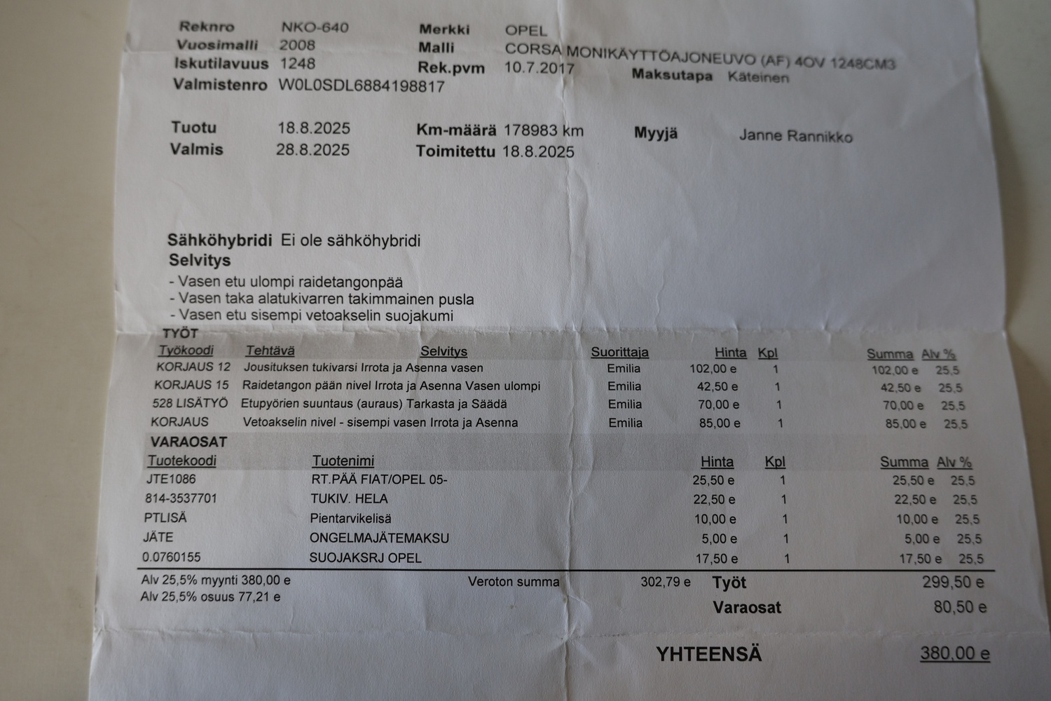 Opel Corsa vaihtoauto