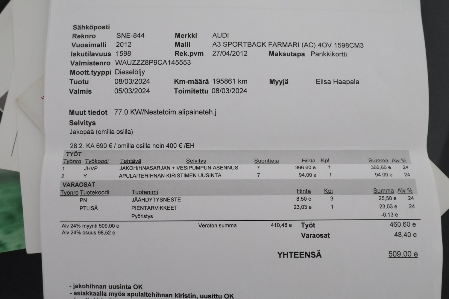 Audi A3 vaihtoauto