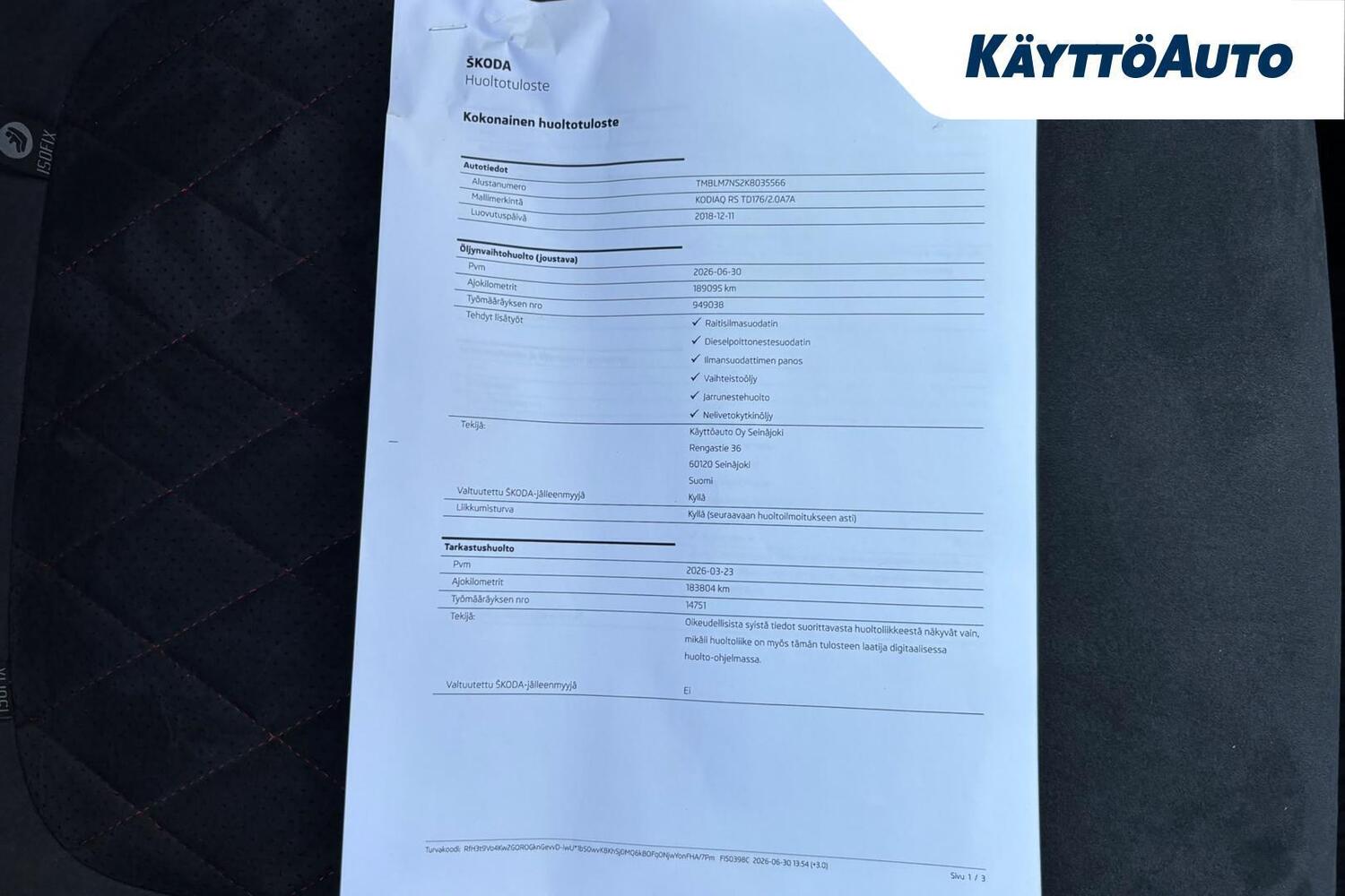 Skoda Kodiaq vaihtoauto