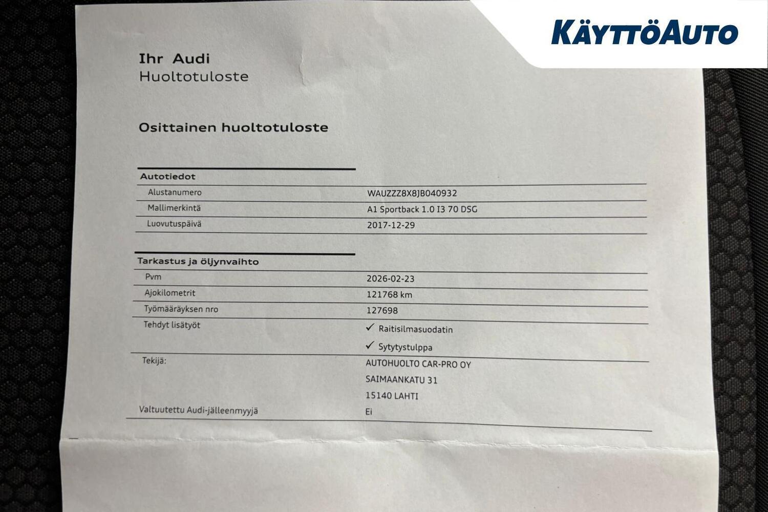 Audi A1 vaihtoauto