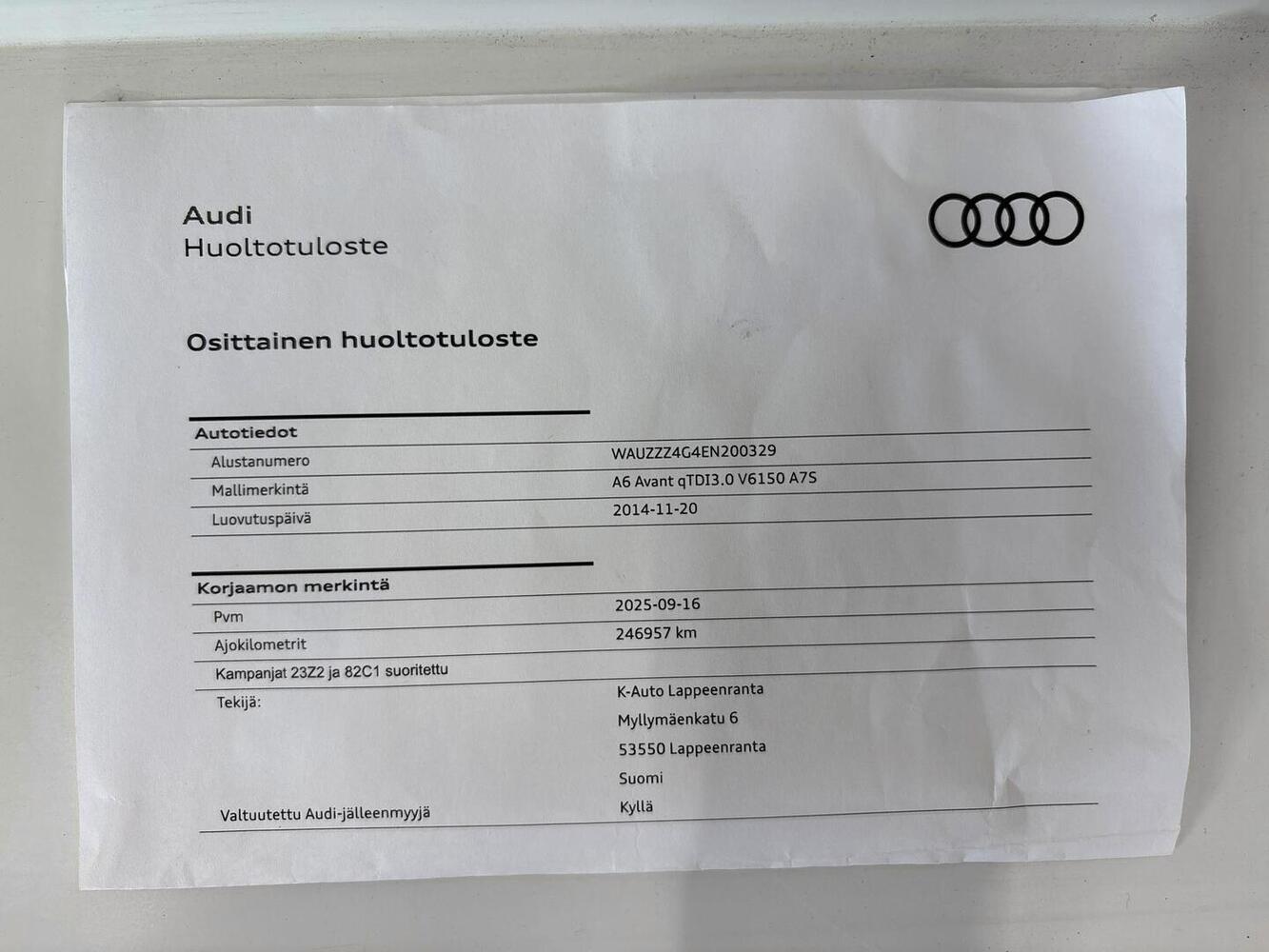 Audi A6 vaihtoauto