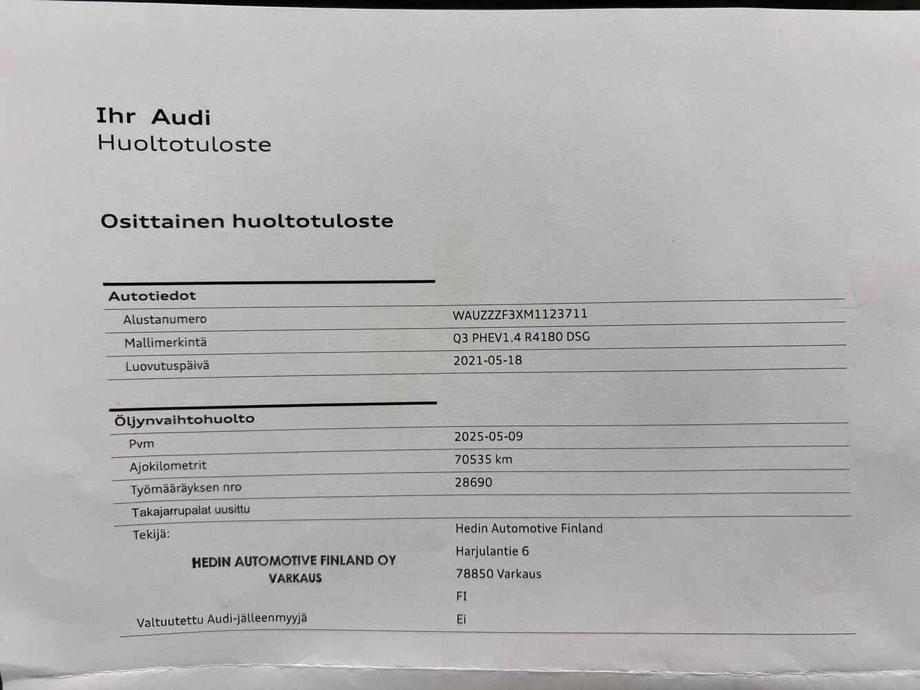 Audi Q3 vaihtoauto