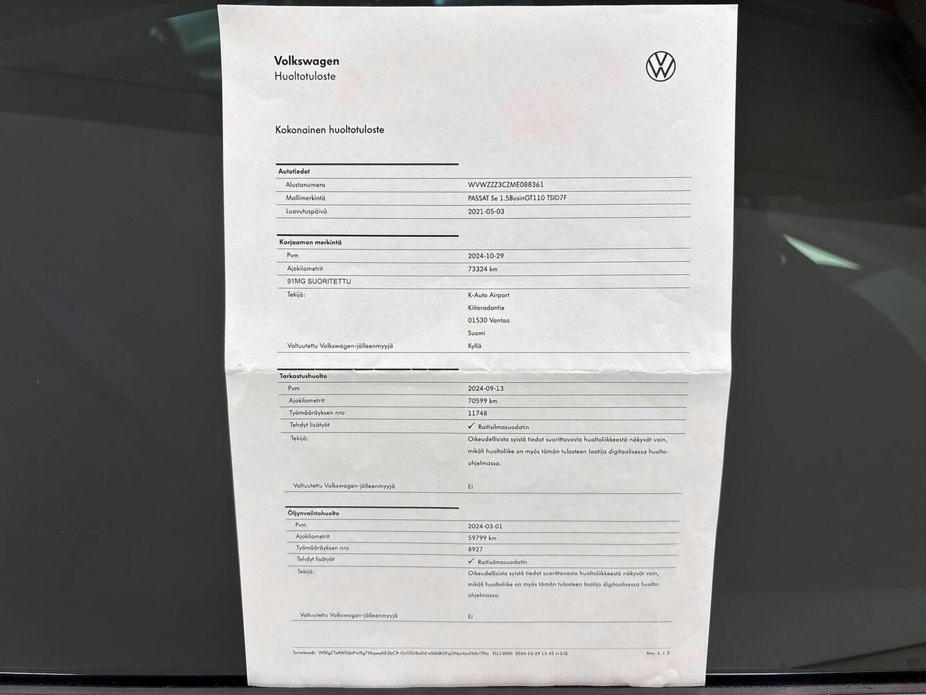 Volkswagen Passat vaihtoauto