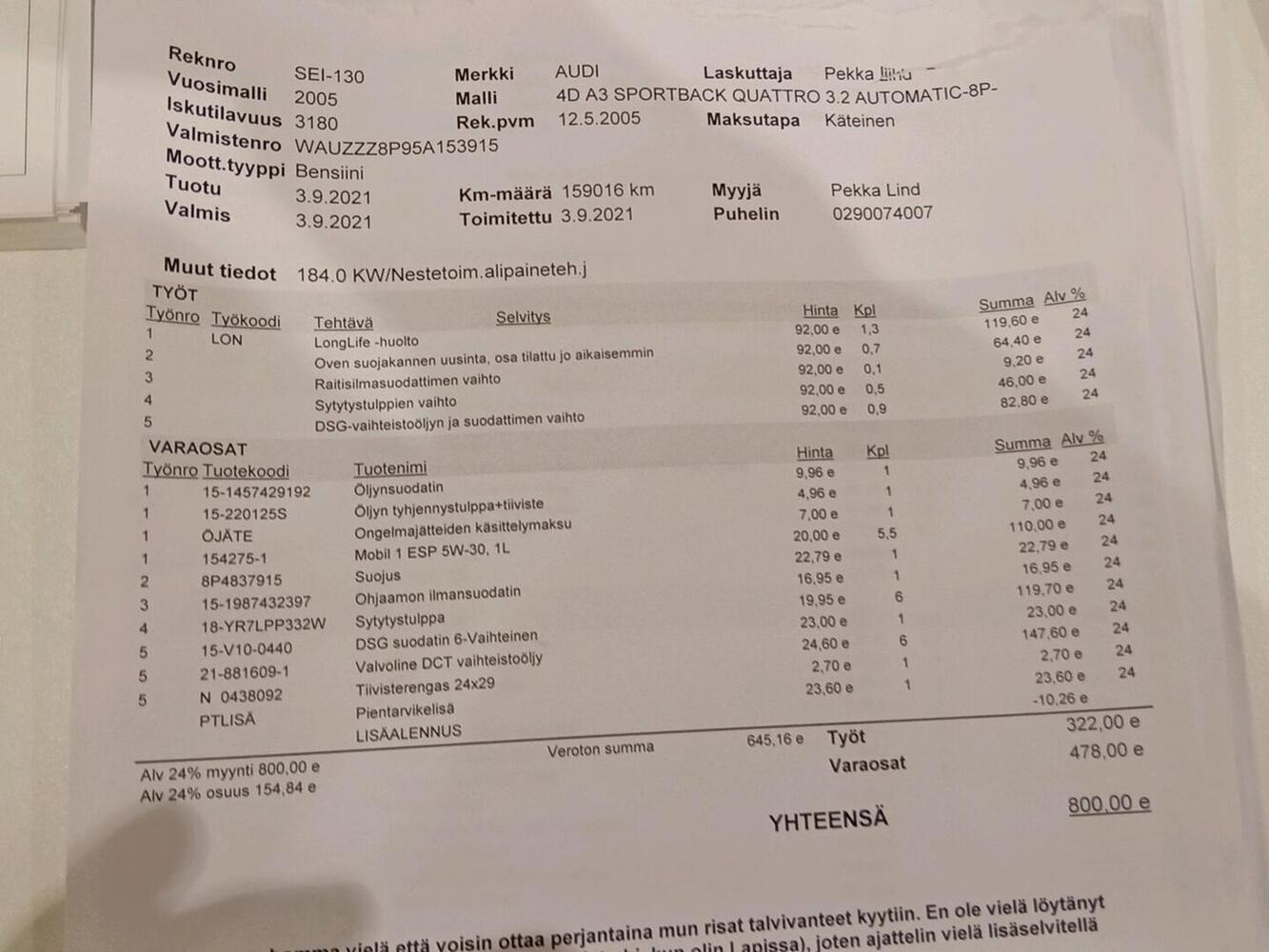 Audi A3 vaihtoauto