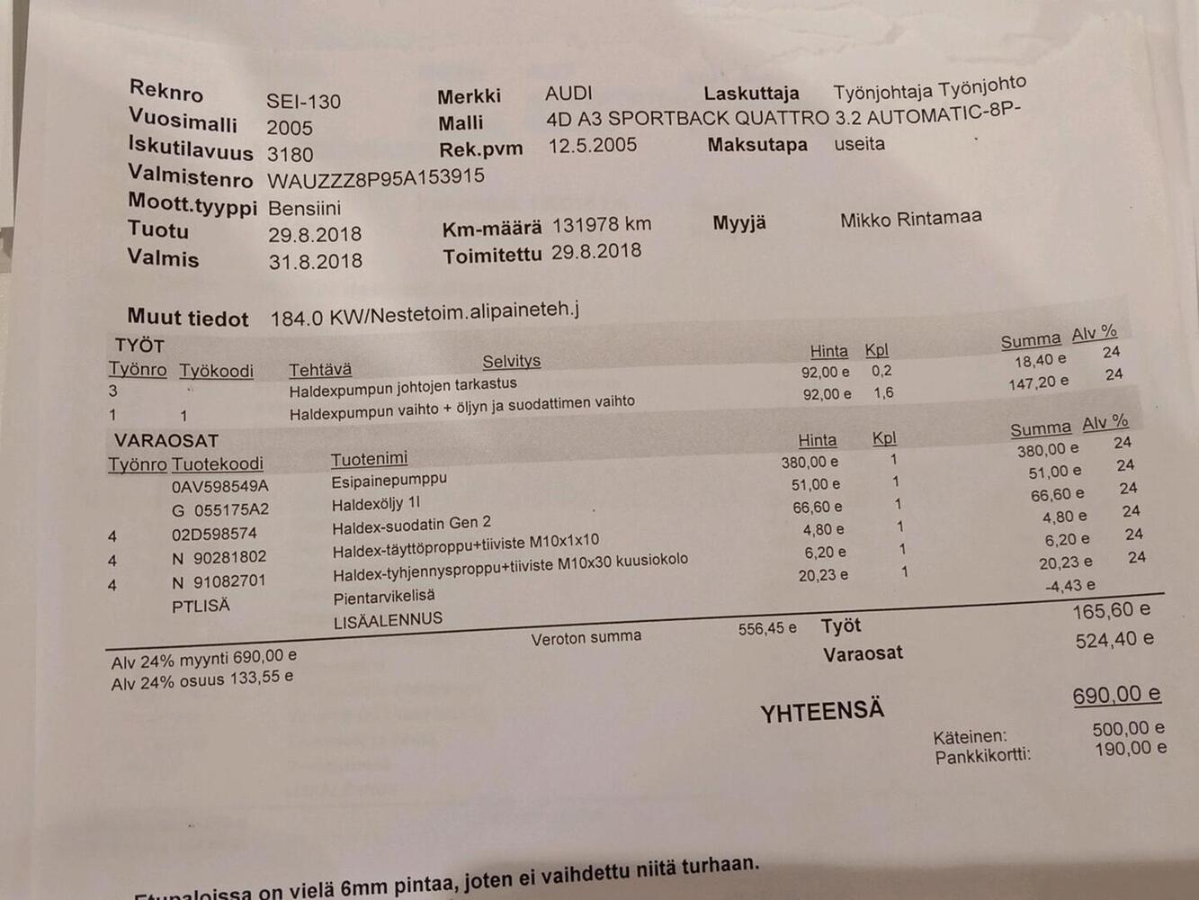 Audi A3 vaihtoauto