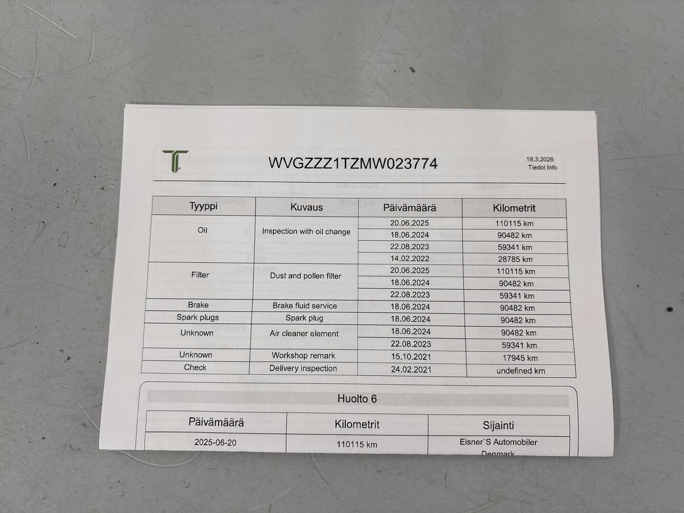 Volkswagen Touran vaihtoauto