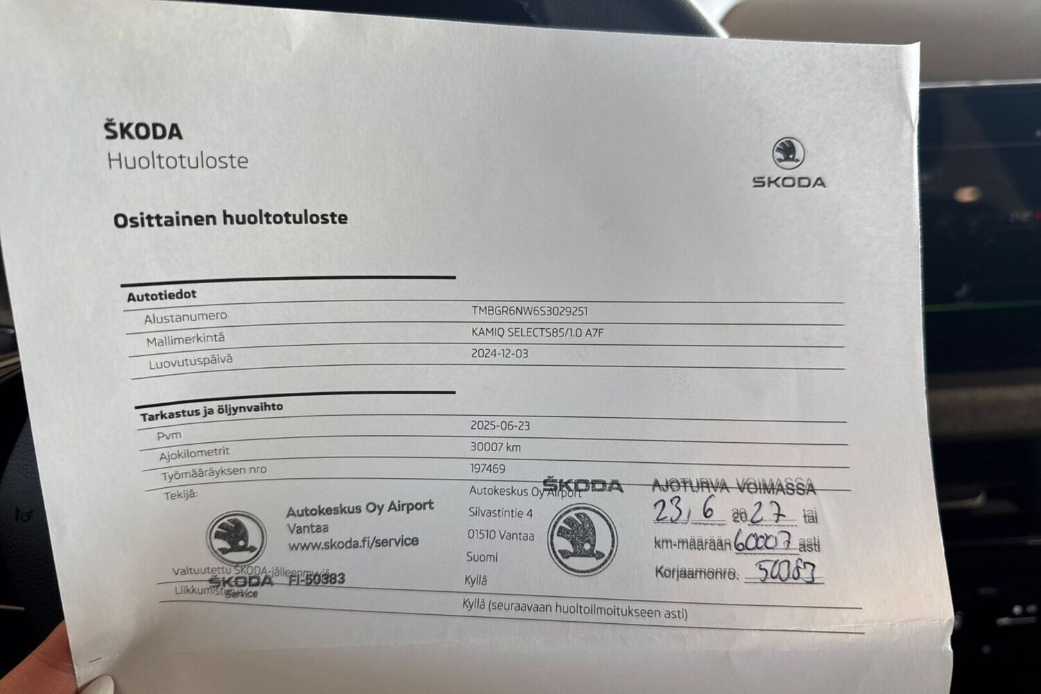 Skoda Kamiq vaihtoauto