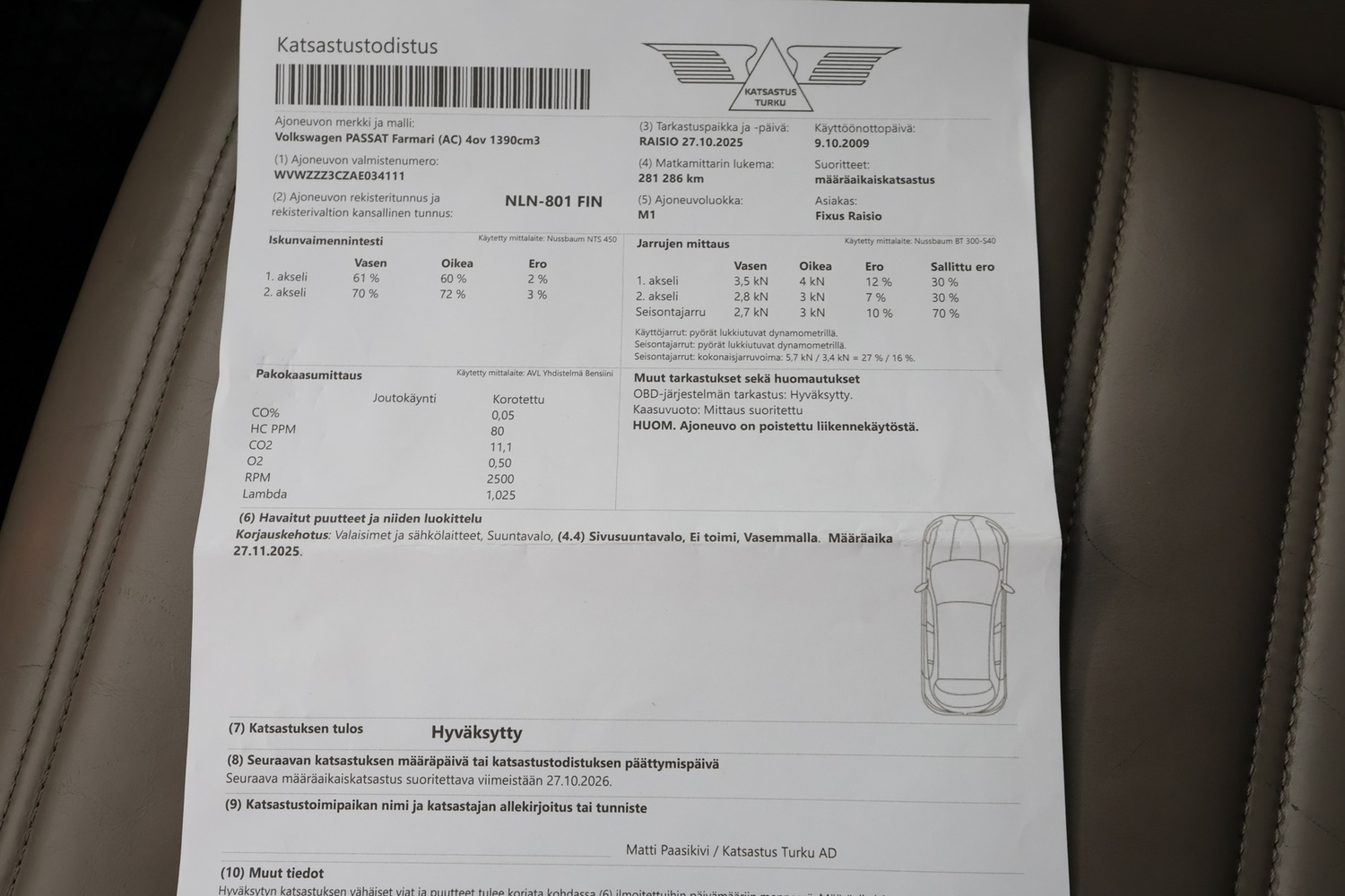 Volkswagen Passat vaihtoauto