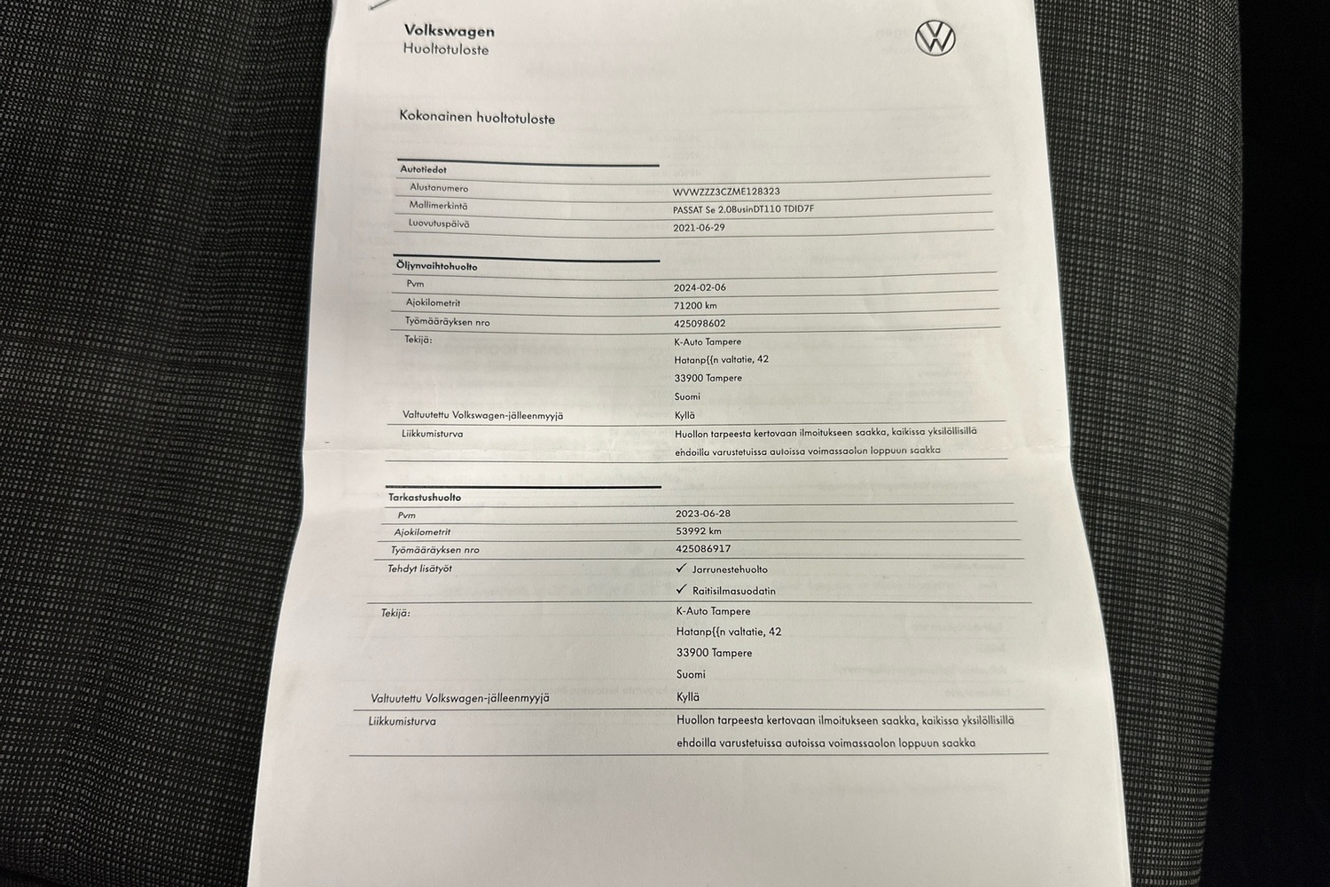 Volkswagen Passat vaihtoauto