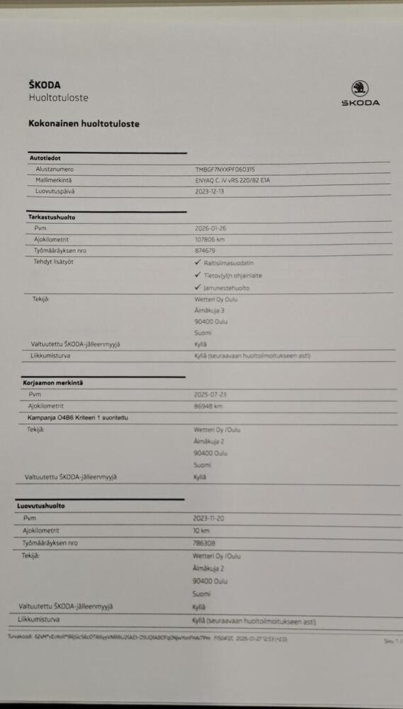 Skoda Enyaq vaihtoauto