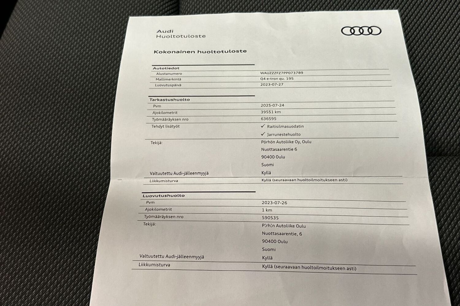 Audi Q4 e-tron vaihtoauto