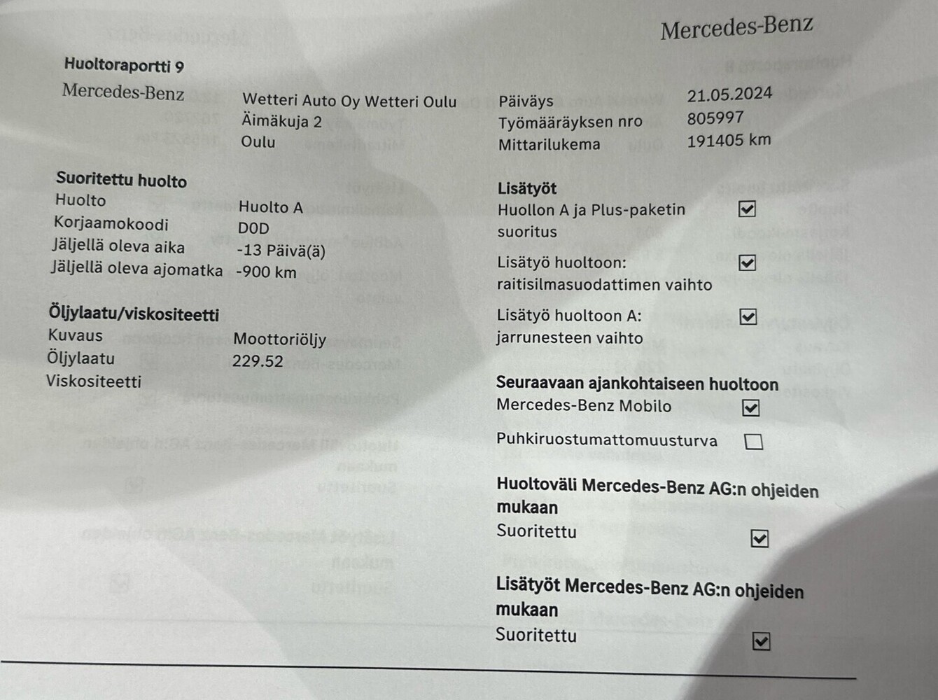 Mercedes-Benz E vaihtoauto