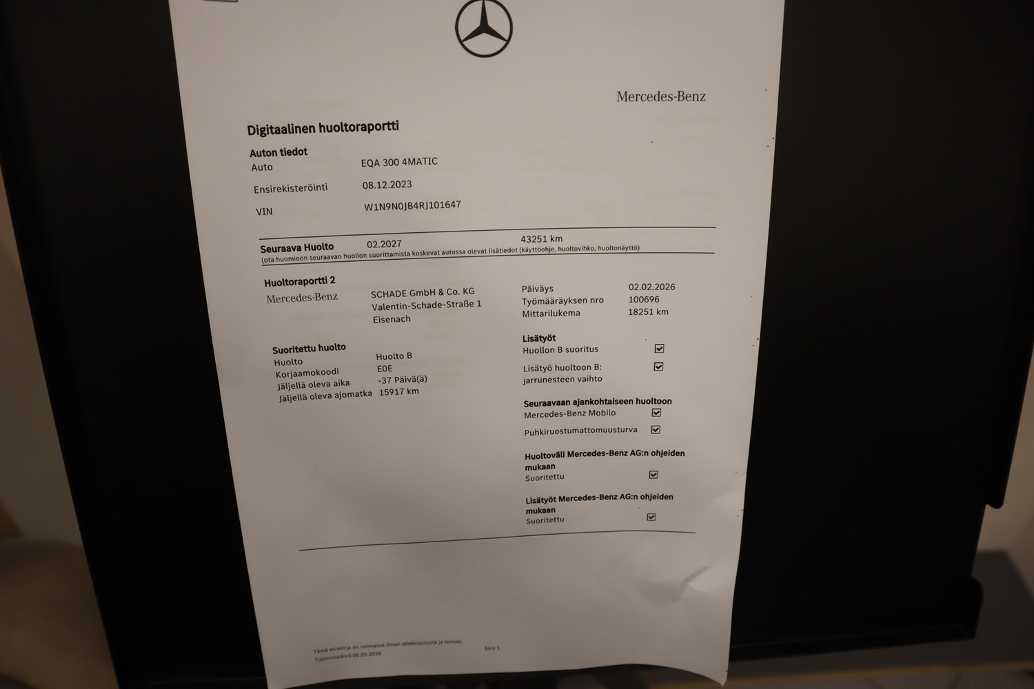 Mercedes-Benz EQA vaihtoauto