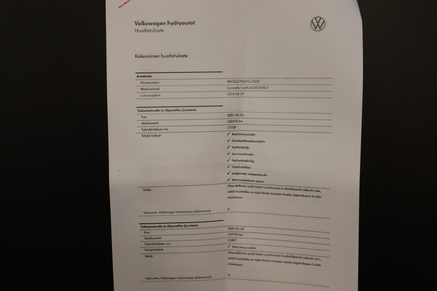 Volkswagen Caravelle vaihtoauto
