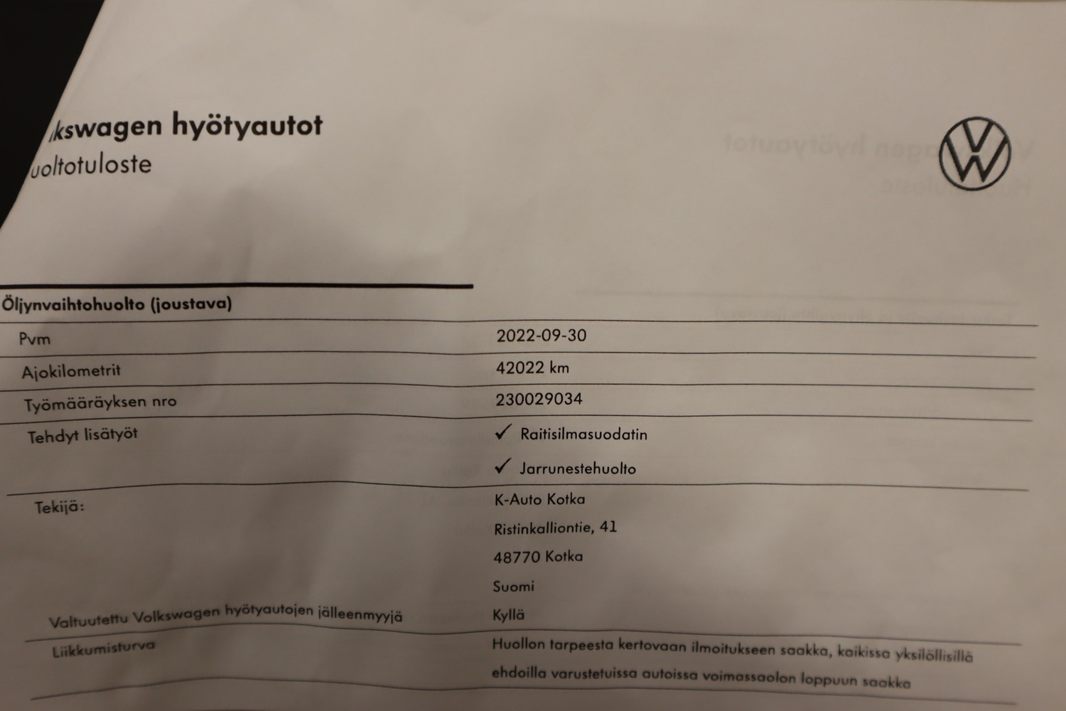 Volkswagen Crafter vaihtoauto