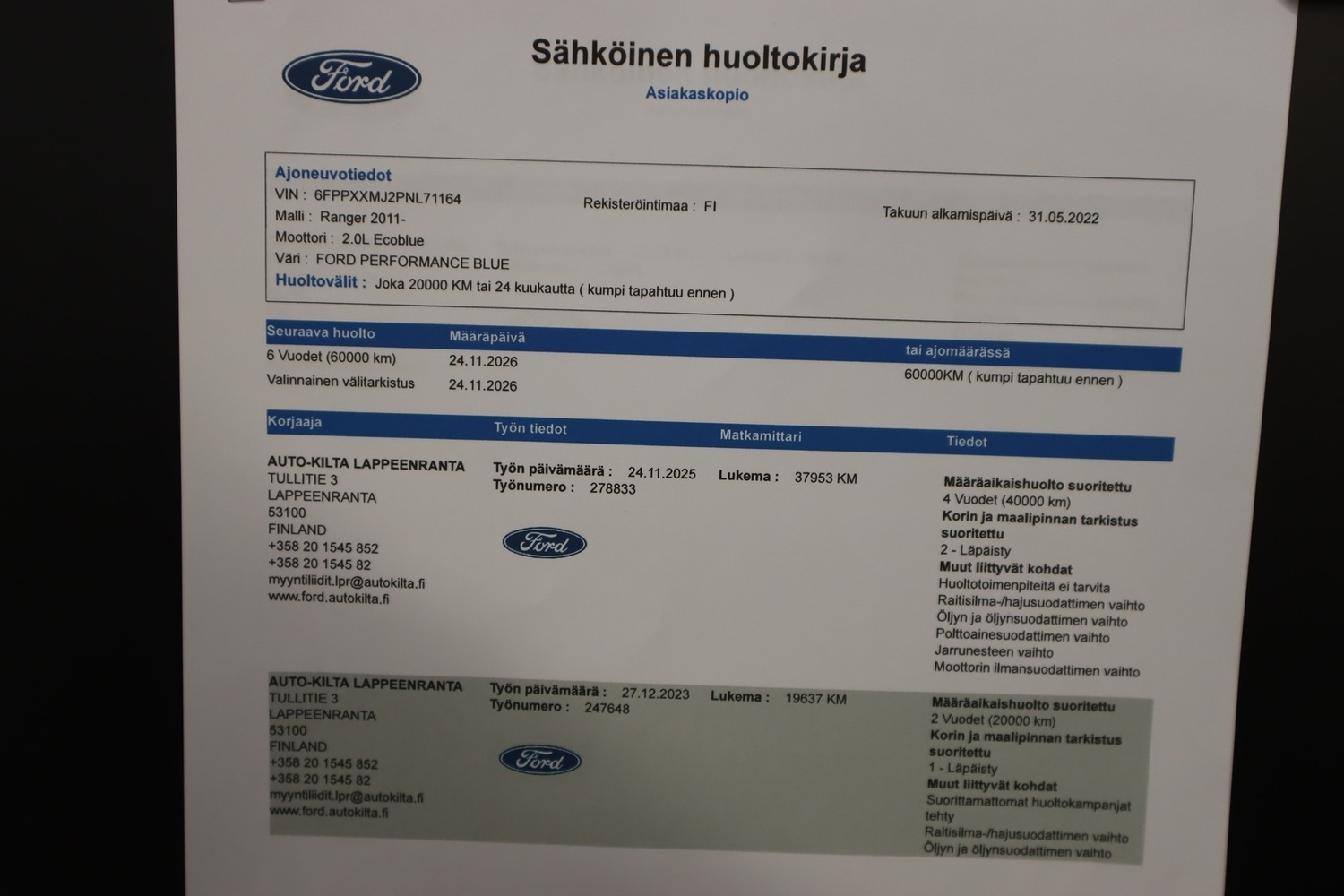 Ford Ranger vaihtoauto