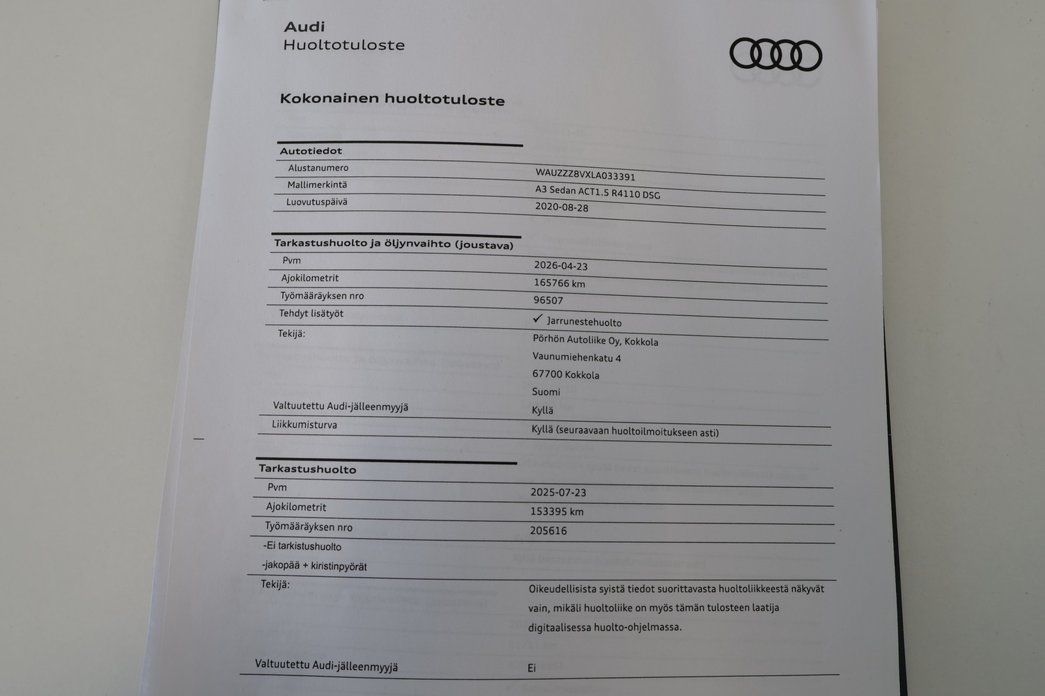 Audi A3 vaihtoauto