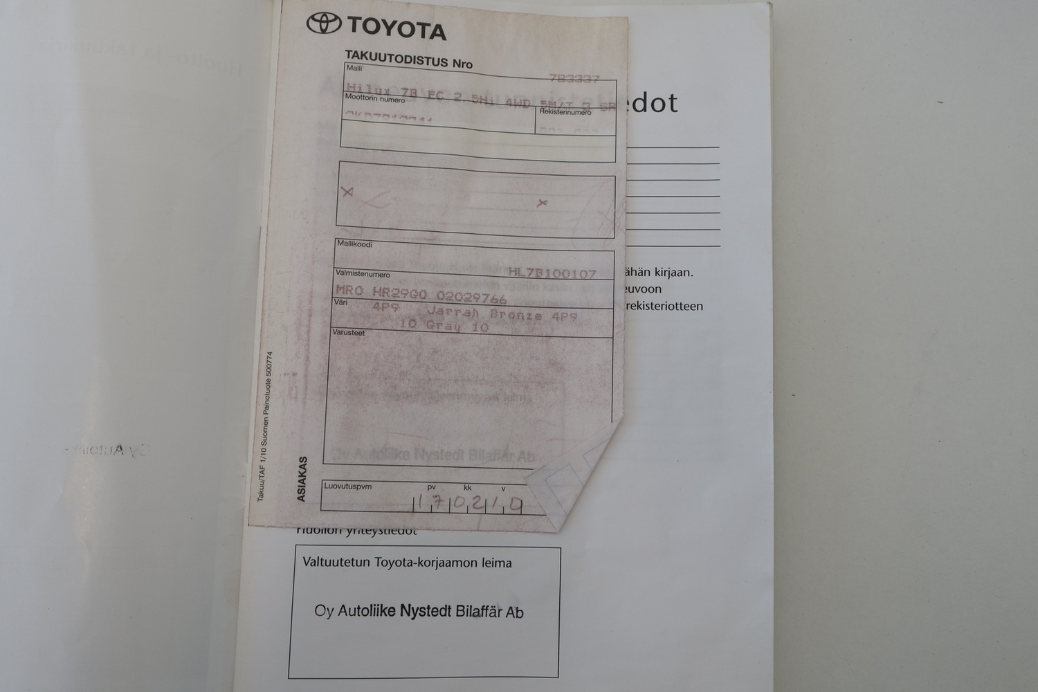 Toyota Hilux vaihtoauto
