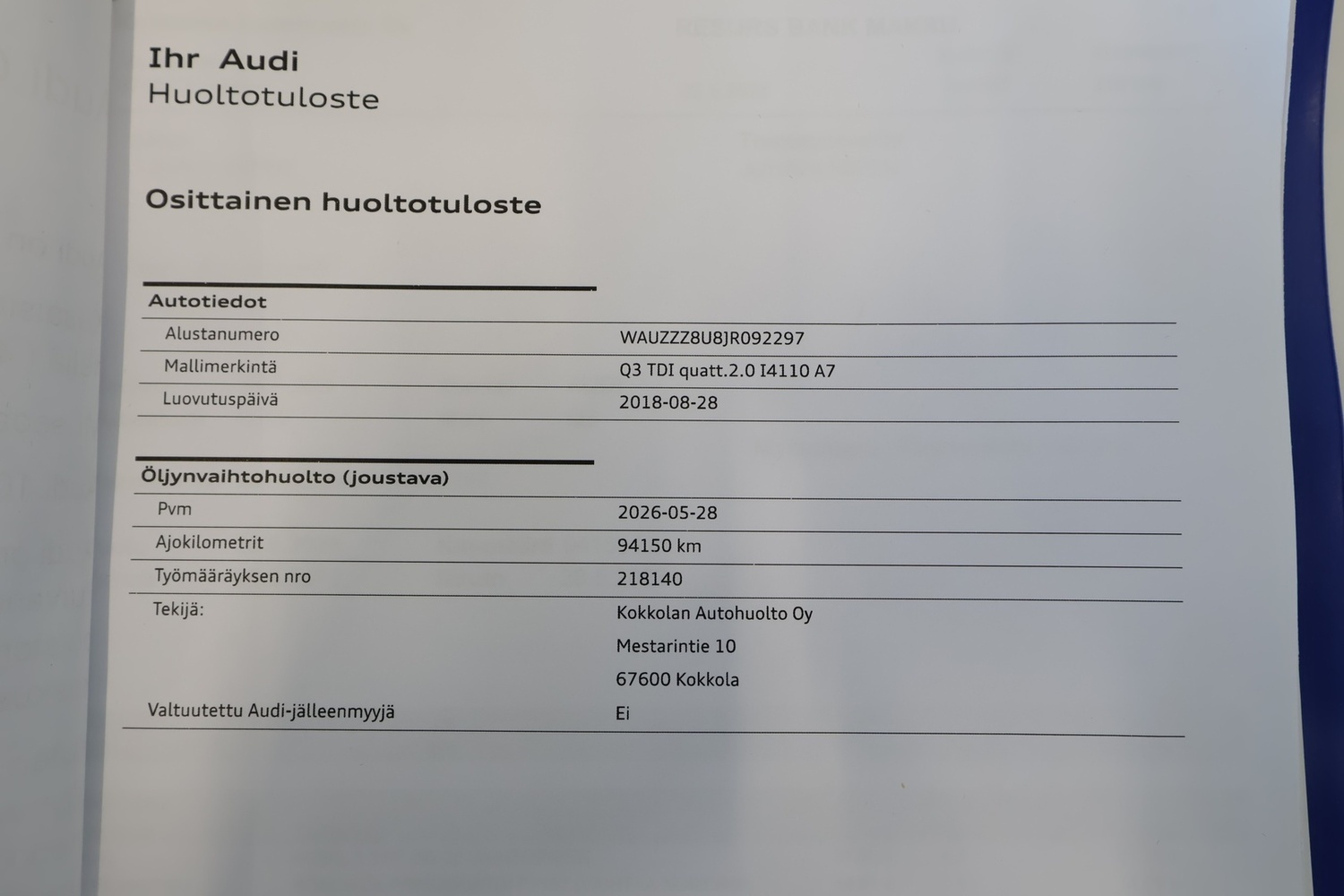 Audi Q3 vaihtoauto