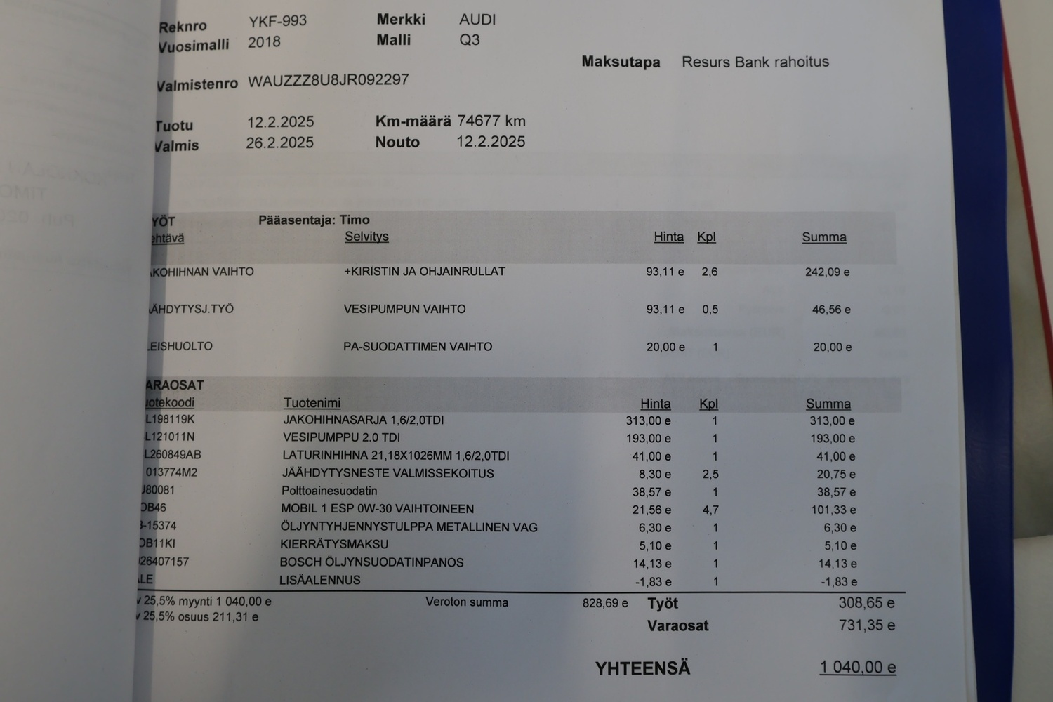Audi Q3 vaihtoauto