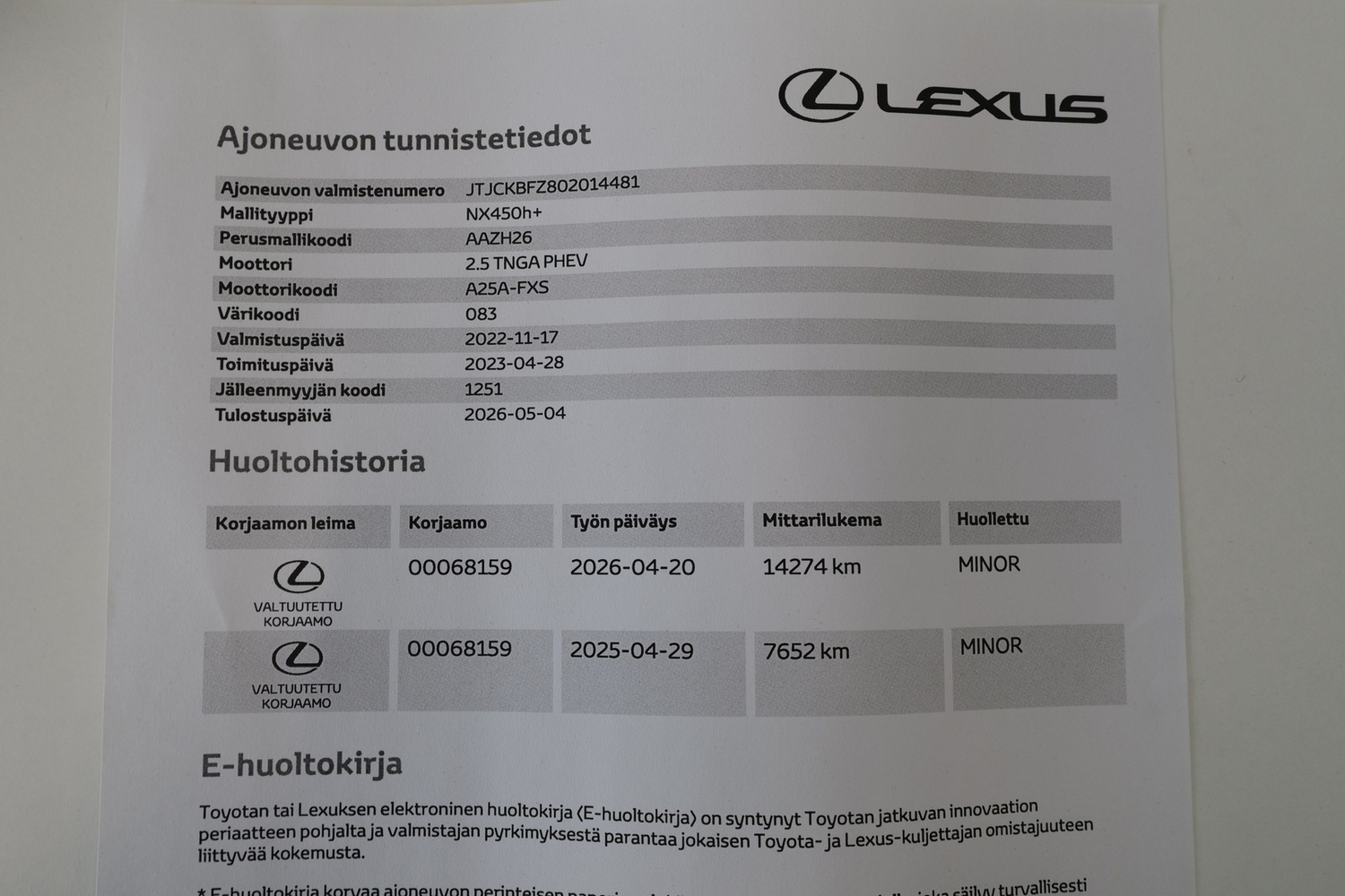 Lexus NX vaihtoauto