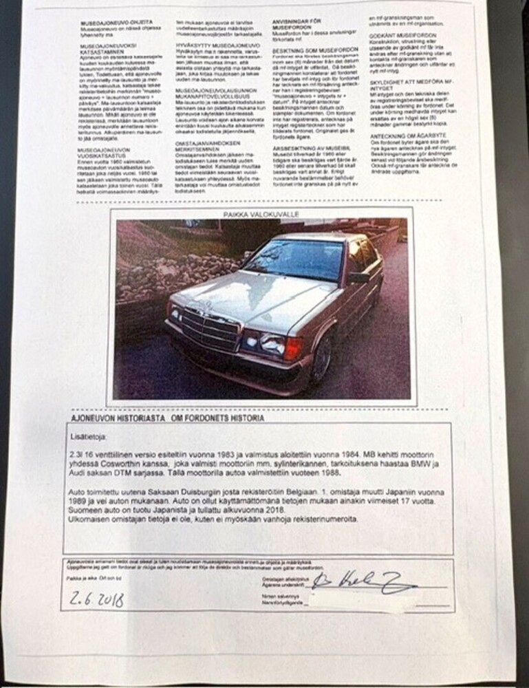 Mercedes-Benz 190 vaihtoauto