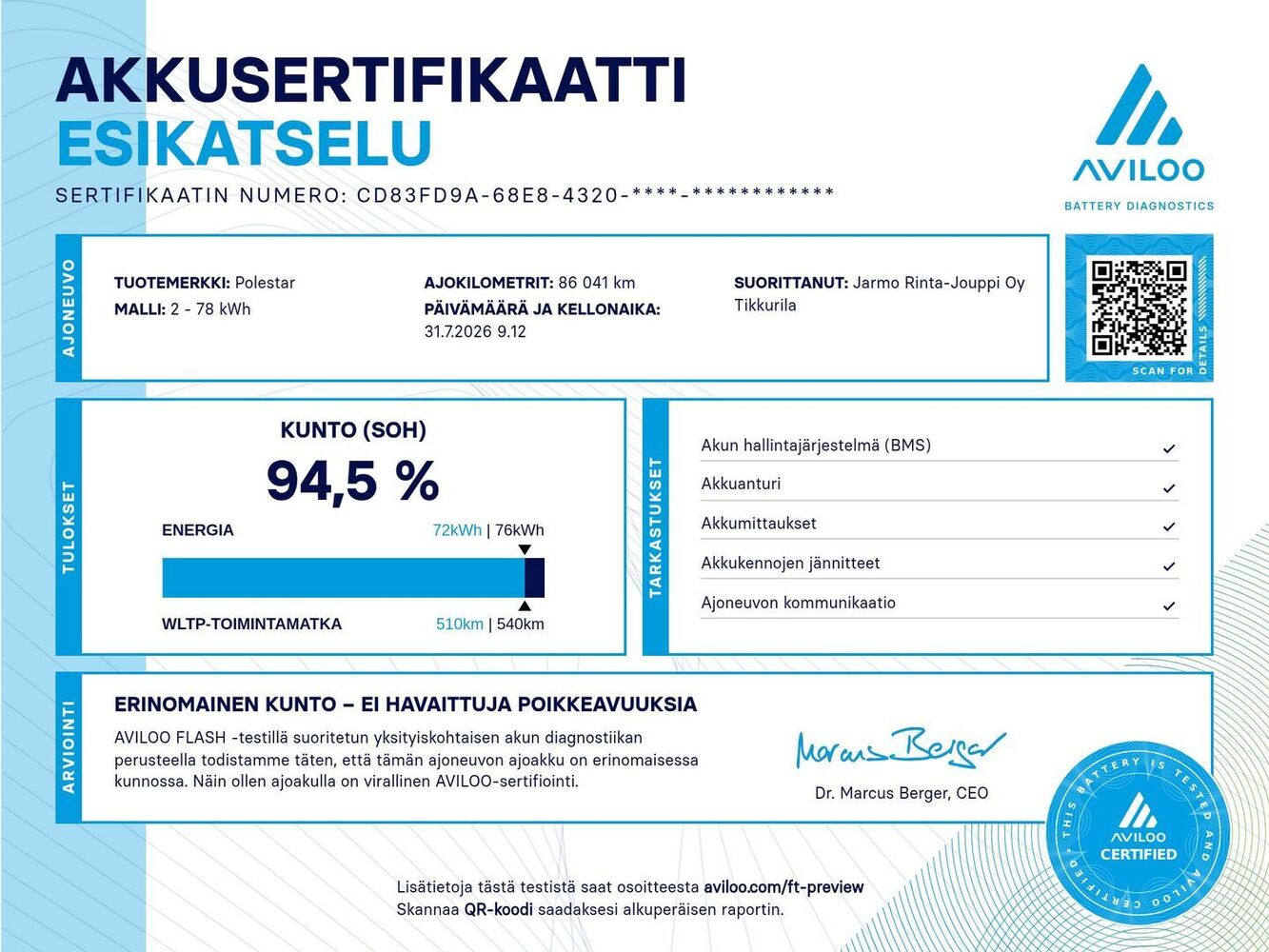Polestar 2 vaihtoauto