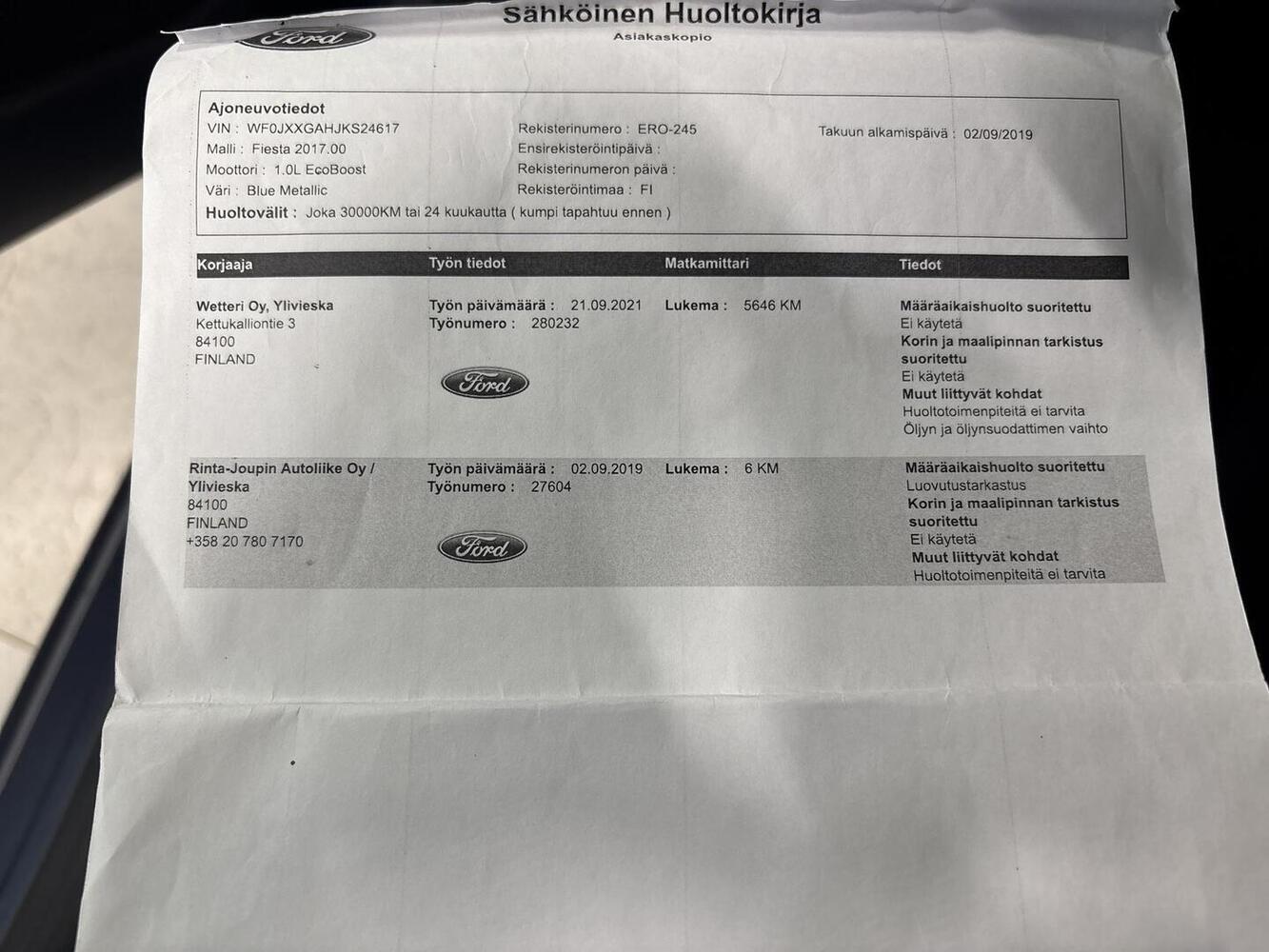 Ford Fiesta vaihtoauto